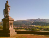 Robert the Bruce looking out from Stirling Castle