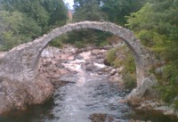 Fortunately we didn't have to cycle across the old bridge at Carrbridge